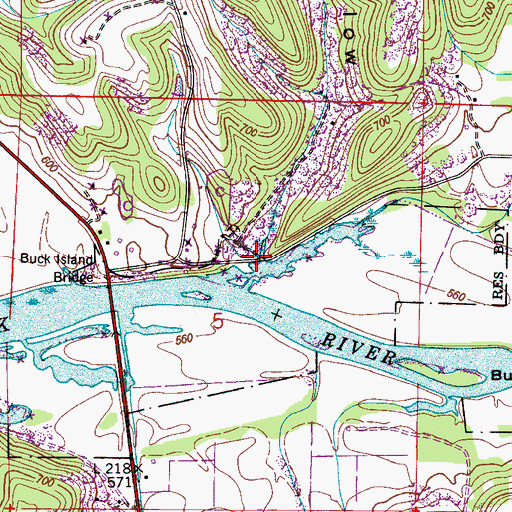 Topographic Map of Horton Hollow, AL