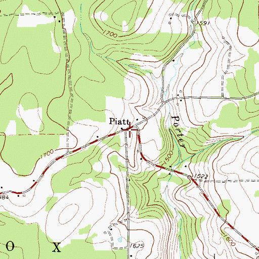 Topographic Map of Piatt, PA