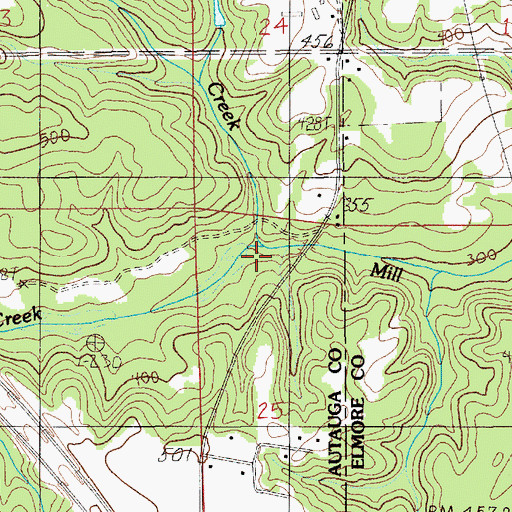 Topographic Map of Hudson Creek, AL