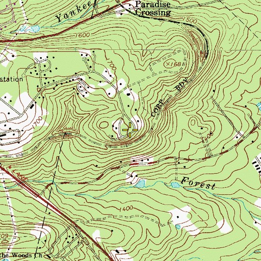 Topographic Map of Mount Pocono Overlook, PA