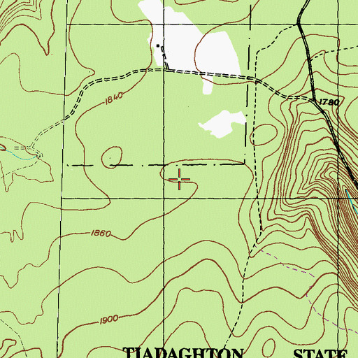 Topographic Map of Huckleberry Trail, PA