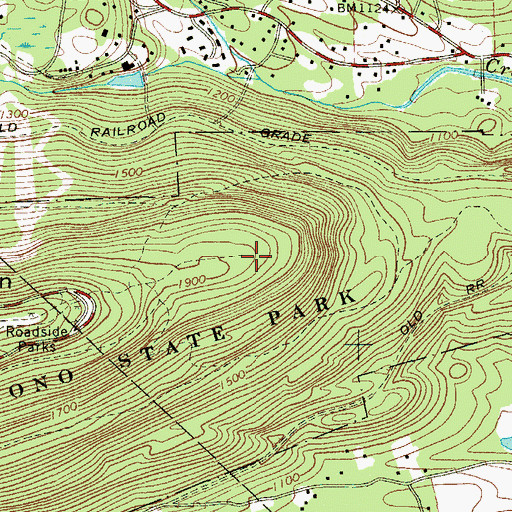 Topographic Map of Indian Trail, PA