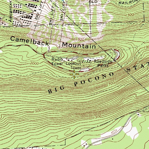 Topographic Map of Camelback Trail, PA