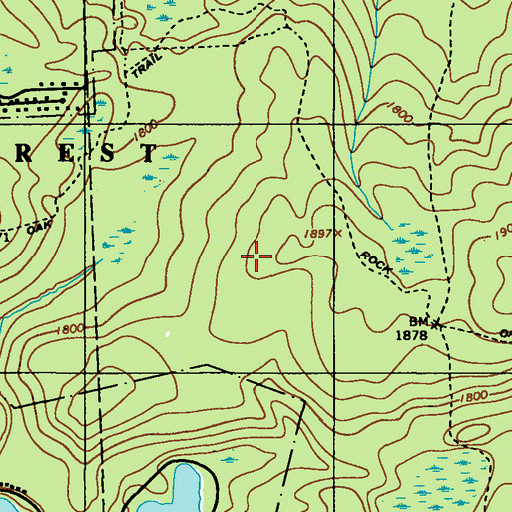 Topographic Map of Telephone Trail, PA