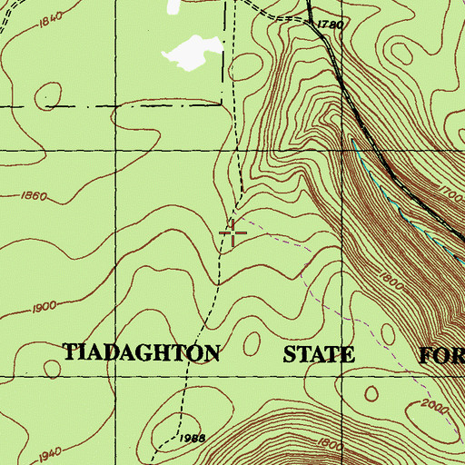 Topographic Map of Algerine Trail, PA