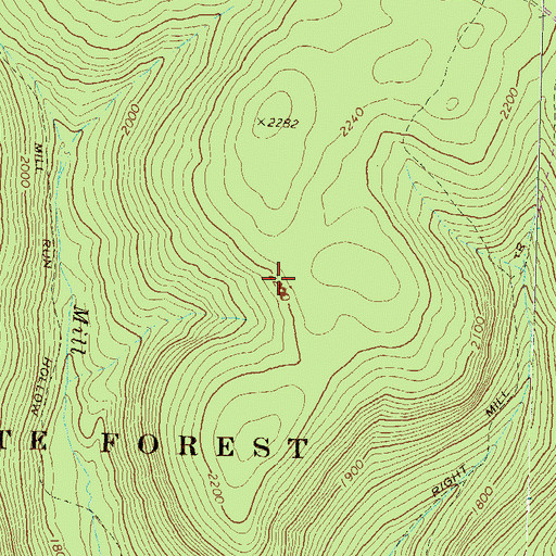 Topographic Map of Mill Rice Trail, PA