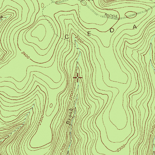 Topographic Map of Big Spring Brook Trail, PA