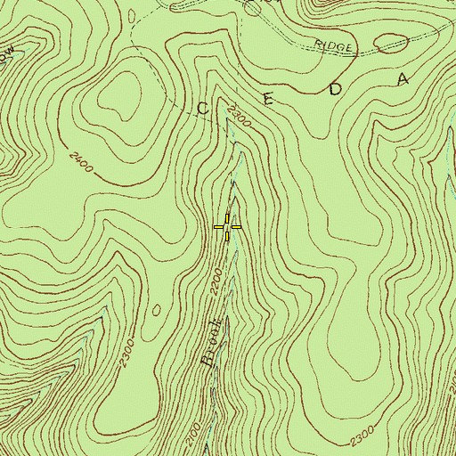 Topographic Map of Big Spring Brook Trail, PA