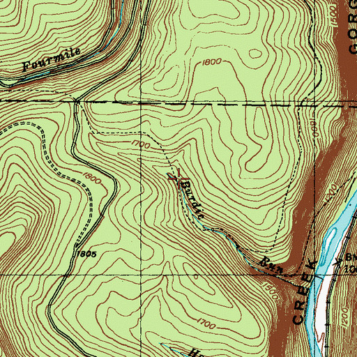 Topographic Map of Semans Trail, PA