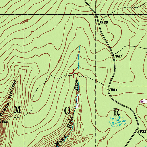 Topographic Map of East Branch Trail, PA