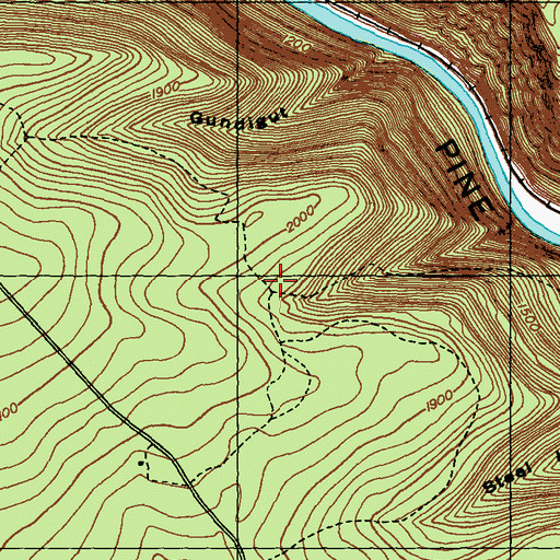 Topographic Map of Pine Trail, PA