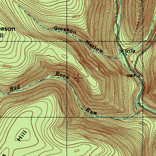 Topographic Map of Red Rock Trail, PA
