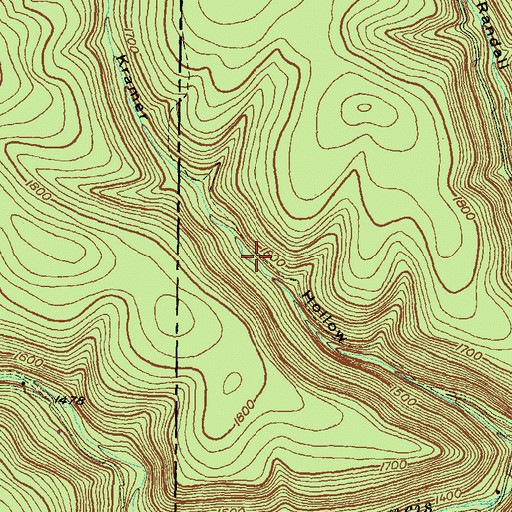 Topographic Map of Kramer Trail, PA