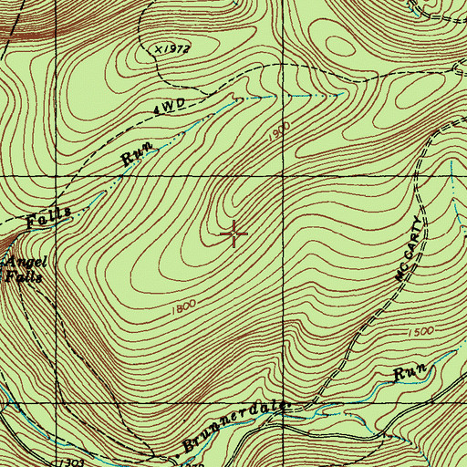 Topographic Map of Ridge Trail, PA