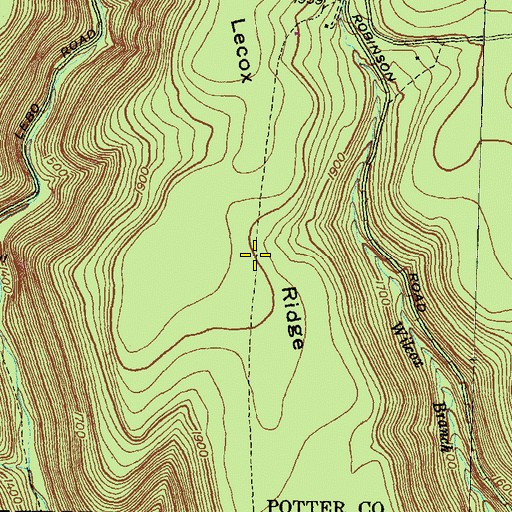 Topographic Map of Lecox Ridge Trail, PA