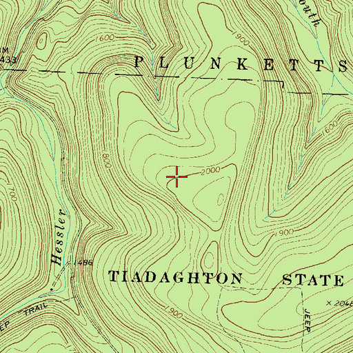 Topographic Map of Springhill Trail, PA