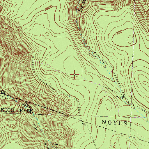 Topographic Map of Lookout Trail, PA
