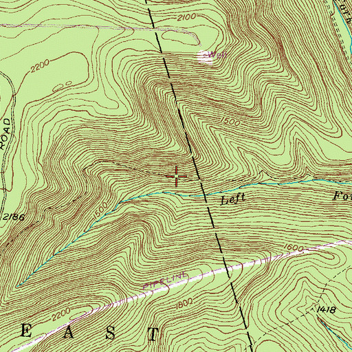 Topographic Map of Left Branch Trail, PA