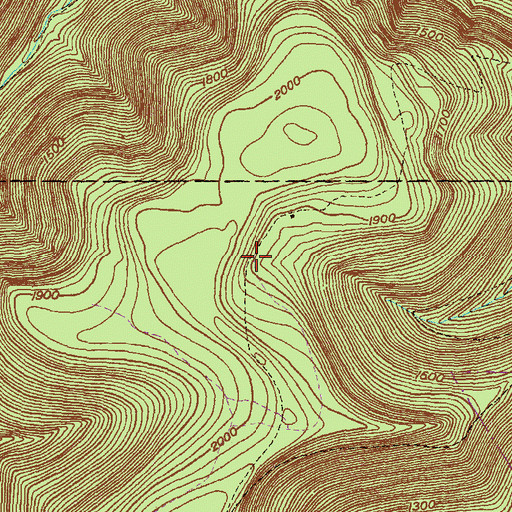 Topographic Map of Little McCloskey Trail, PA
