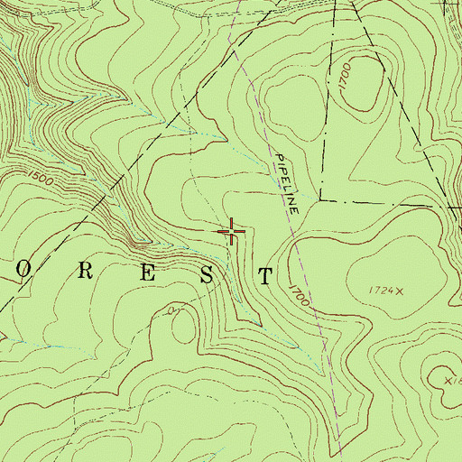 Topographic Map of Marsh Creek Trail, PA