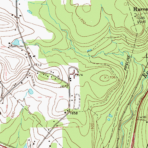Topographic Map of Bywatler Landing Strip (historical), PA