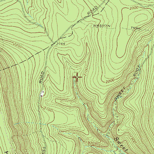 Topographic Map of Tarkiln Trail, PA