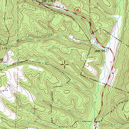 Topographic Map of Red Pine Trail, PA