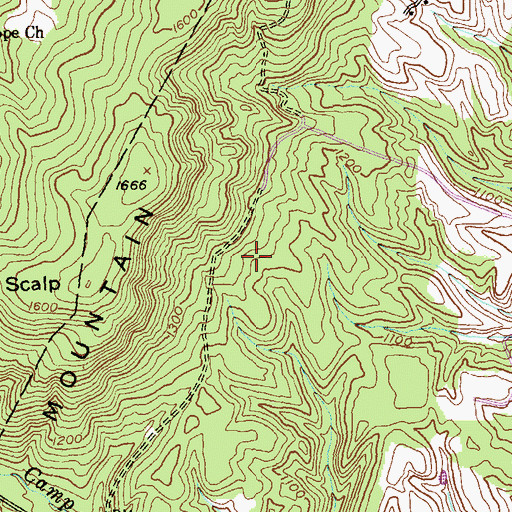 Topographic Map of Jim Trail, PA