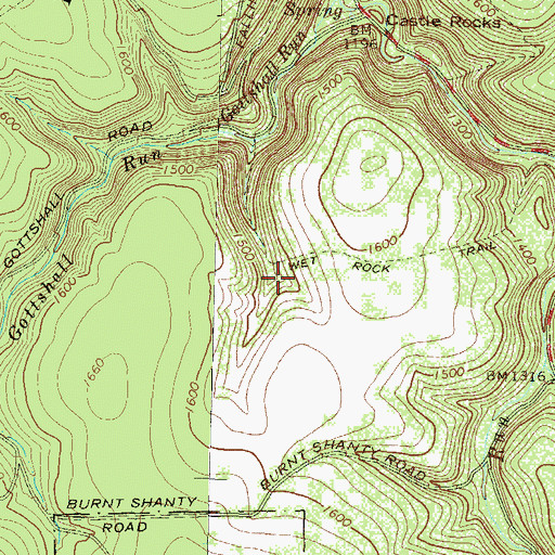 Topographic Map of Pine Hollow Trail, PA