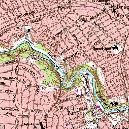 Topographic Map of Heyville, PA