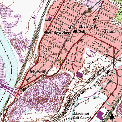 Topographic Map of Maffett Street School, PA