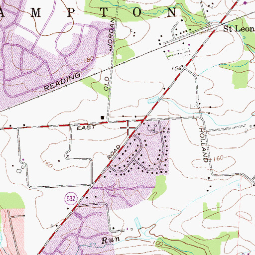 Topographic Map of Hillcrest Elementary School, PA