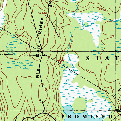 Topographic Map of Boundary Trail, PA