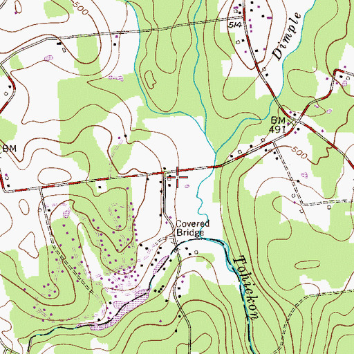 Topographic Map of Thatcher, PA