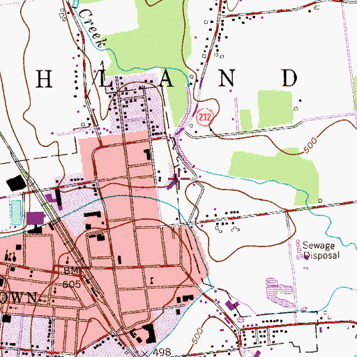 Topographic Map of Joseph S Neidig Elementary School, PA
