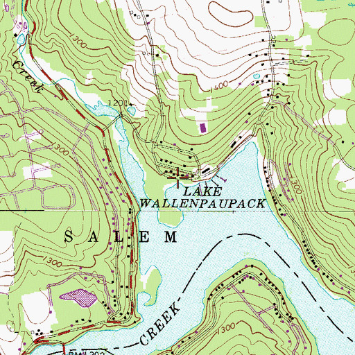 Topographic Map of Five Mile Point, PA