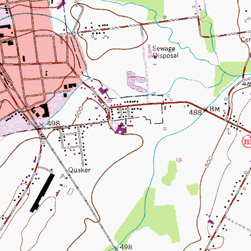 Topographic Map of Richland Elementary School, PA