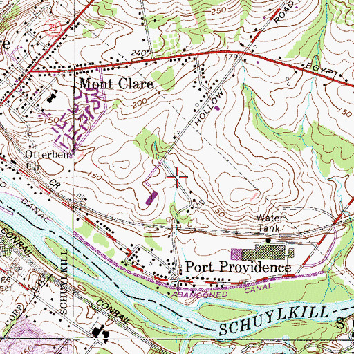 Topographic Map of Upper Providence Industrial Park, PA