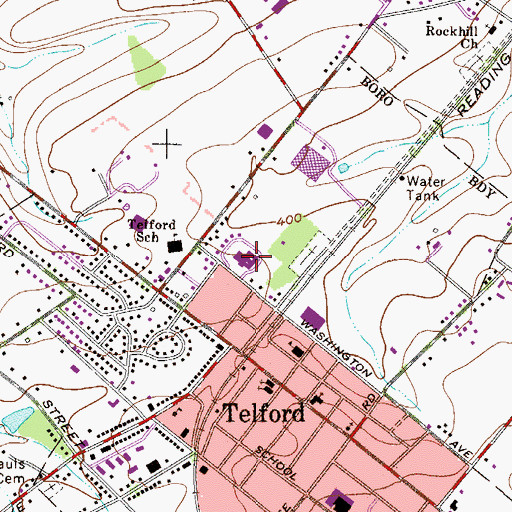 Topographic Map of Lutheran Home for the Aged, PA