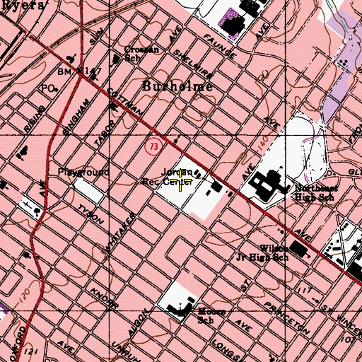 Topographic Map of Jardel Playground, PA