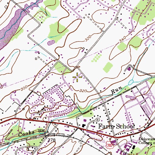 Topographic Map of Fox Hill Farms, PA