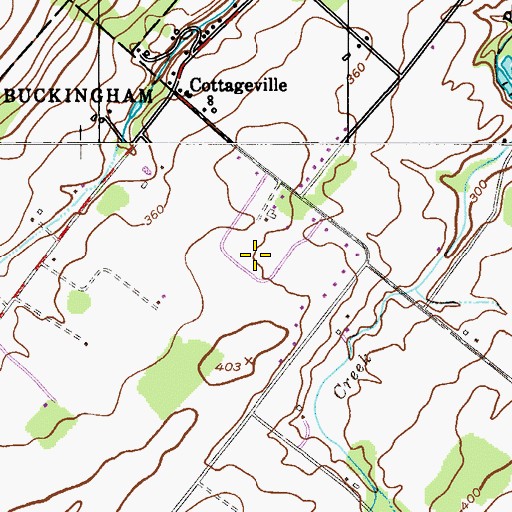 Topographic Map of Valley View Village, PA