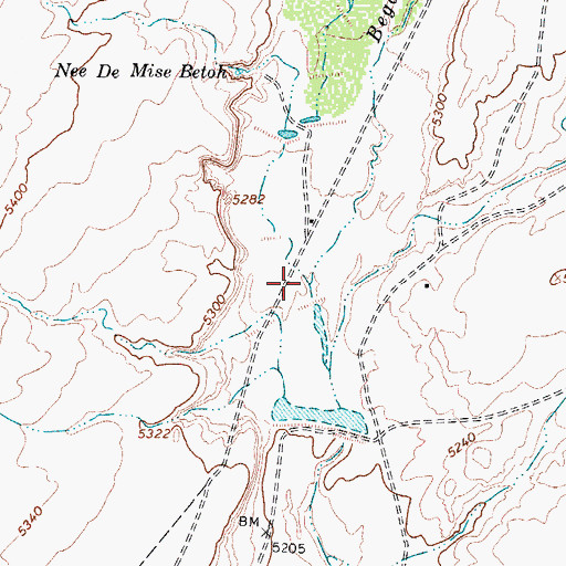 Topographic Map of Begashibito Wash, AZ