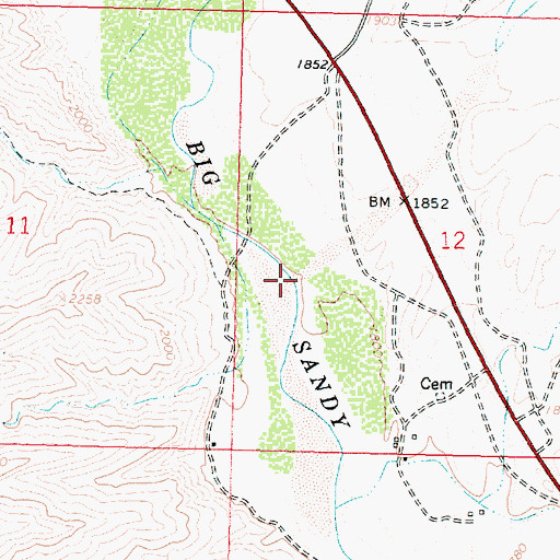 Topographic Map of Sycamore Creek, AZ
