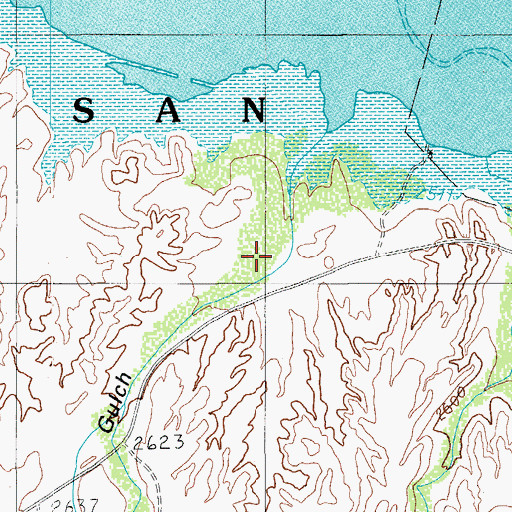 Topographic Map of Sycamore Gulch, AZ