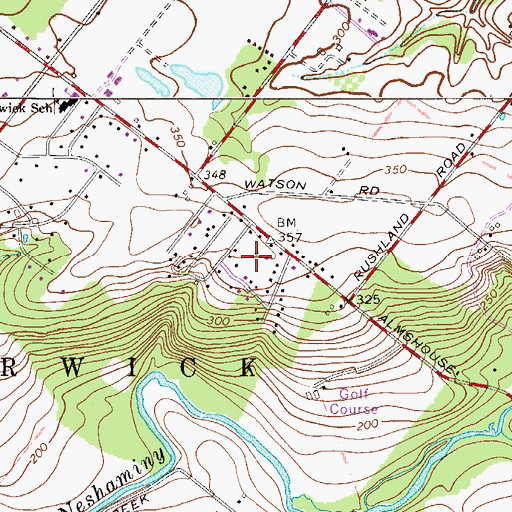 Topographic Map of German Colony, PA