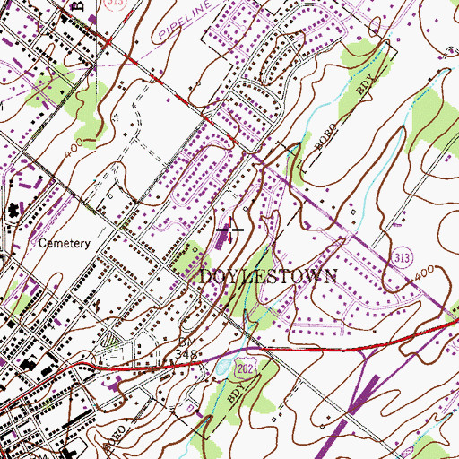 Topographic Map of Linden Elementary School, PA