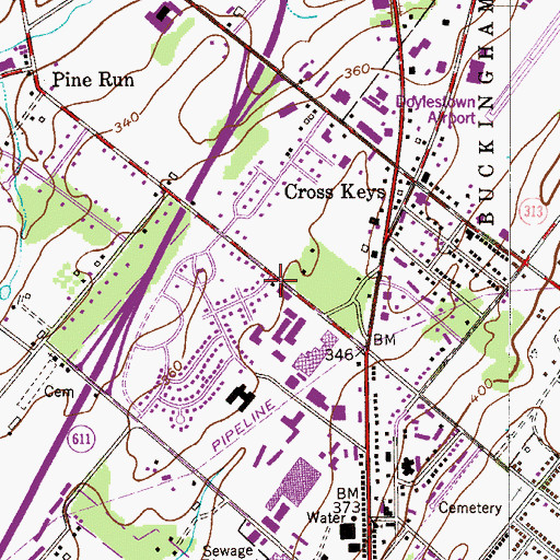 Topographic Map of Regency Wood, PA