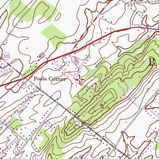 Topographic Map of Yorkshire Estates, PA