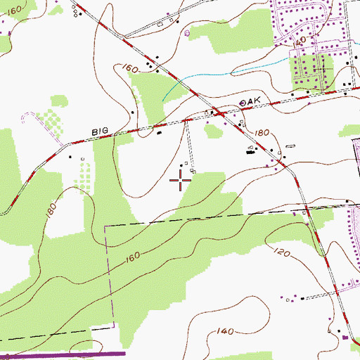 Topographic Map of Cambridge Estates, PA